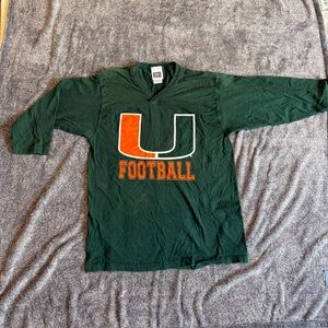 Sport Attack Green V-Neck Jersey T-Shirt Size Large